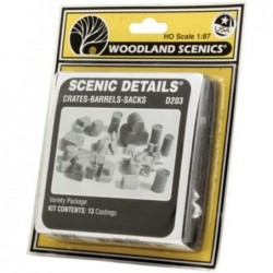 HO Scale Scenic Details Crates Barrels and Sacks $28.24 Toy Vehicle Playsets