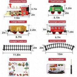 Christmas Train Christmas Train Sets for Under/Around The Tree Christmas Tree Train with Lights and Sound + 15 Decoration Car...