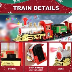 Christmas Train Christmas Train Sets for Under/Around The Tree Christmas Tree Train with Lights and Sound + 15 Decoration Car...