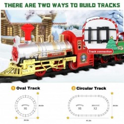 Christmas Train Christmas Train Sets for Under/Around The Tree Christmas Tree Train with Lights and Sound + 15 Decoration Car...