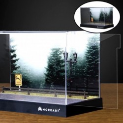 1:64 Parking Lot Model for RC Car LED Lighting Forest Scenery Photo Background Parking Lot Mini Vehicle Garage Showcase Gifts...