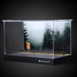 1:64 Parking Lot Model for RC Car LED Lighting Forest Scenery Photo Background Parking Lot Mini Vehicle Garage Showcase Gifts...