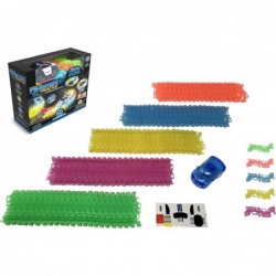 Twister Tracks Neon Glow in The Dark 221 Piece (11 feet) of Flexible Assembly Track Emergency Series $33.05 Toy Vehicle Playsets