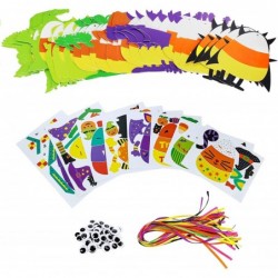 32 Sets Halloween Crafts Kits DIY Halloween Ornaments Decorations Art Sets Pumpkin Monster Jack-o'-Lantern Stickers Arts Craf...