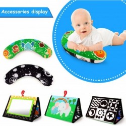 Tummy Time Mirror & Play Mat & Pillow 3-in-1 High Contrast Black and White Baby Toys Activity Mat for Early Education Newborn...