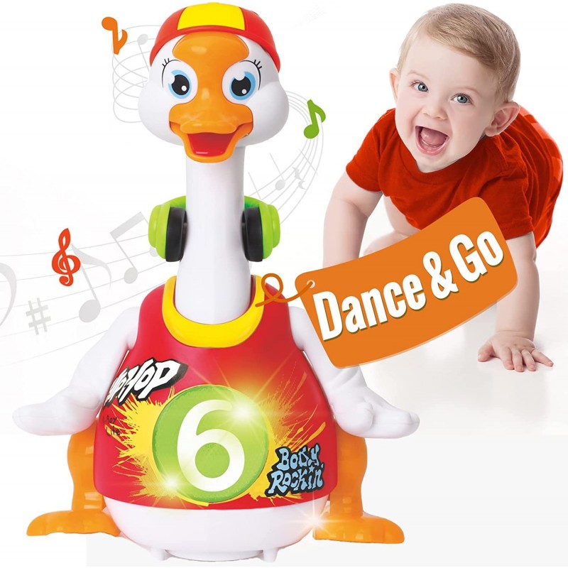 Hiphop Goose Dancing Toys for Toddlers 1-3 with Music Singing Lights - Musical Toys for Toddlers 1-3 Baby Toys 12-18 Months -...