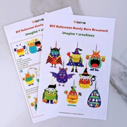 32 Sets Halloween Crafts Kits DIY Halloween Ornaments Decorations Art Sets Pumpkin Monster Jack-o'-Lantern Stickers Arts Craf...