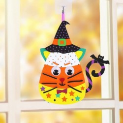 32 Sets Halloween Crafts Kits DIY Halloween Ornaments Decorations Art Sets Pumpkin Monster Jack-o'-Lantern Stickers Arts Craf...