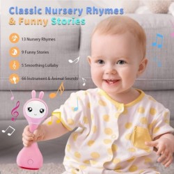 Smarty Bunny Shake & Tell Newborn Musical Toy Rattle Teether with Color Learning / Music / Song / Bedtime Story Chew-Safe Lum...