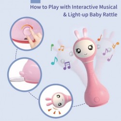 Smarty Bunny Shake & Tell Newborn Musical Toy Rattle Teether with Color Learning / Music / Song / Bedtime Story Chew-Safe Lum...