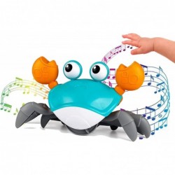 Crawling Crab Baby Toy Green Crawling Crab Baby Toy with Music and Led Light Up for Kids Interactive Musical Toy with Automat...