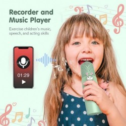 Microphone Kids Microphone Wireless Bluetooth Speaker Toys 4-15-Year-Old Girls Toy Machine Karaoke Kids Karaoke Microphone Ma...