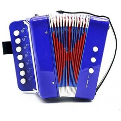 7 Keys 2 Bass Accordion Kids Accordion Toy Solo Ensemble Instrument Musical Educational Instrument for Early Childhood Teachi...