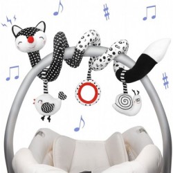 Euyecety Baby Spiral Plush Toys Black White Stroller Toy Stretch & Spiral Activity Toy Car Seat Toys Hanging Rattle Toys for ...