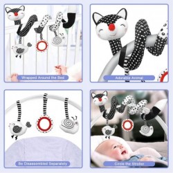 Euyecety Baby Spiral Plush Toys Black White Stroller Toy Stretch & Spiral Activity Toy Car Seat Toys Hanging Rattle Toys for ...