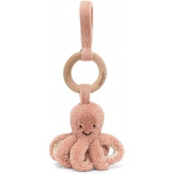 Odell Octopus Wooden Ring Baby Stroller Car Seat Toy $42.67 Baby Rattles & Plush Rings