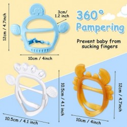 5 Pieces Baby Teething Toys for 6-12 Months Silicone Teether Hand Teether with Adjustable Wristband Anti-Dropping Chew Toys f...