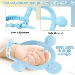 5 Pieces Baby Teething Toys for 6-12 Months Silicone Teether Hand Teether with Adjustable Wristband Anti-Dropping Chew Toys f...