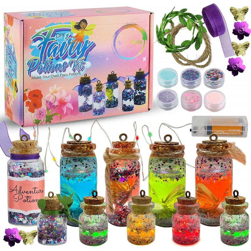 DIY Fairy Potions Kit for Kids - Make Your Own Fairy Potions Arts & Crafts Set - Great Gift for Kits 5 6 7 8 9 10 Years and U...