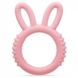 Silicone Babies Teethers Baby Teething Toys for Soothe Massage Sore Gums for 3-12 Months Infants BPA Free Ring Shape Rabbit E...