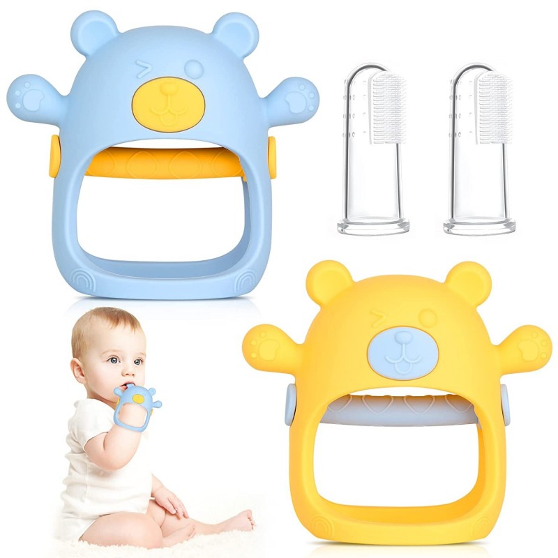 Teething Toys for Baby Teething Toy for 0-6 Months 6-12 Months Car Seat Toy for New Born Dust-Proof BPA-Free Baby Chew Toys S...