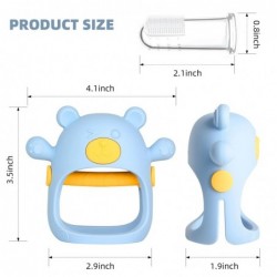 Teething Toys for Baby Teething Toy for 0-6 Months 6-12 Months Car Seat Toy for New Born Dust-Proof BPA-Free Baby Chew Toys S...