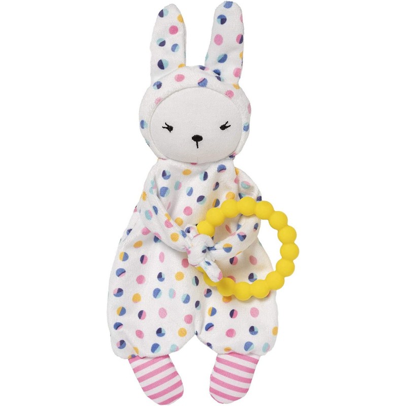 Cherry Blossom Days Baby Bunny Soothing Mini Blankie with Removable Silicone Teether $16.54 Baby Teether Toys