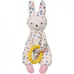 Cherry Blossom Days Baby Bunny Soothing Mini Blankie with Removable Silicone Teether $16.54 Baby Teether Toys