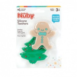 All Silicone Holiday Tree & Gingerbread Man Cookie Teether – 2 Pack 3+ Months $17.43 Baby Teether Toys