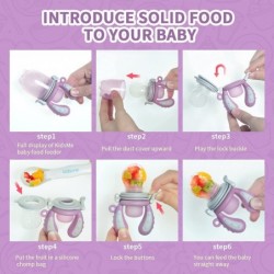 Baby Food Feeder - Silicone Baby Fruit Feeder Baby Feeding Supplies for Fresh Mesh Food and Fruits BPA-Free Soothing Teething...