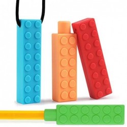 Ecklace and Pencil Topper for Kids Teething Silicone Chewing Necklace Chewing Biting(4 Pieces) $17.65 Baby Teether Toys