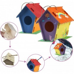 DIY Bird House Kit for Kids Build Your Own Bird House Kit for Children Includes 4 Large Unfinished Birdhouses to Paint and Bu...