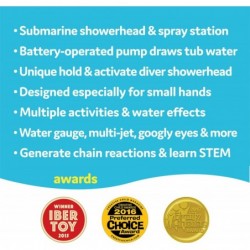 Kids Bath Toy - Submarine Spray Station - Battery Operated Water Pump with Hand Shower for Bathtime Play - Generates Magical ...