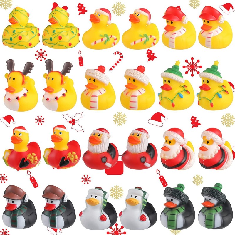 24 Pcs Valentine's Day Rubber Ducks Vinyl Holiday Rubber Duckies Fun Bathtub Toys for Youth Valentines Party Favors Classroom...