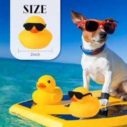 12 Pcs Rubber Ducks with 12 Sunglasses/ Hats/ Earphone/ Headwear/ Scarf Bath Toys Bathtub Duckies Mini Duck for Float Bathtub...