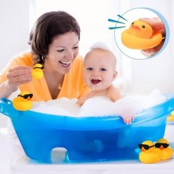 12 Pcs Rubber Ducks with 12 Sunglasses/ Hats/ Earphone/ Headwear/ Scarf Bath Toys Bathtub Duckies Mini Duck for Float Bathtub...