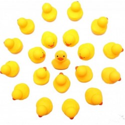 50-Pieces Float & Squeak Mini Rubber Duck Baby Bath Ducky Sound Shower Toys for Kids Mini Round Eye Rubber Ducks Baby Shower ...