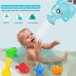 Bath Toys for Toddlers Colorful Rubber Duck Animals Book Set for 1 2 3 4 5 Boys Girls Baby Floating Bathtub Squirts Toy for B...