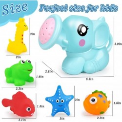 Bath Toys for Toddlers Colorful Rubber Duck Animals Book Set for 1 2 3 4 5 Boys Girls Baby Floating Bathtub Squirts Toy for B...