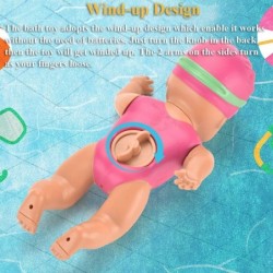 Swimming Doll Windup 6 Inch Swimming Girl Bath Toy Bathtub Swimming Doll Clockwork Swimming Tub Toy Backstroke Freestyle Swim...