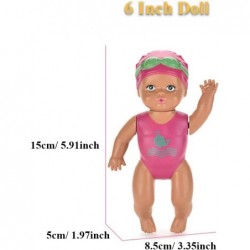 Swimming Doll Windup 6 Inch Swimming Girl Bath Toy Bathtub Swimming Doll Clockwork Swimming Tub Toy Backstroke Freestyle Swim...