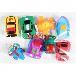 Bath Swimming Toys 8 Assorted Mini Pool Toys 3 Racing Car + Train + Boat + Hovercraft + Helicopter + Fighter $27.86 Bathtub Toys