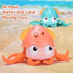 Baby Bath Toys Crawling Toy Wind up Octopus Water Toy Toddlers Swimming Floating Playing Paddling Set in Bathroom Beach Pool ...