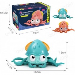 Baby Bath Toys Crawling Toy Wind up Octopus Water Toy Toddlers Swimming Floating Playing Paddling Set in Bathroom Beach Pool ...