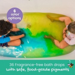 Ultimate Bath Fun Set - Non Toxic Bath Crayons (7 Pack) and Bath Color Tablets (36 Drops) for Hours of Creative Bathtub Fun -...