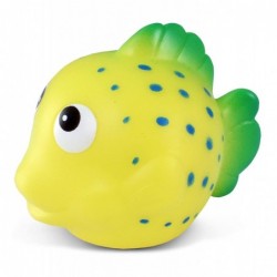 DolliBu Reef Fish Bath Buddy Squirter - Floating Yellow Fish Rubber Bath Toy Fun Water Squirting Bathtime Play for Toddlers S...