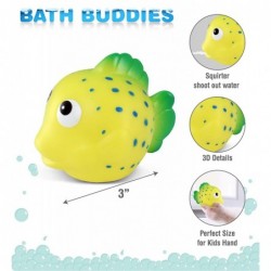 DolliBu Reef Fish Bath Buddy Squirter - Floating Yellow Fish Rubber Bath Toy Fun Water Squirting Bathtime Play for Toddlers S...