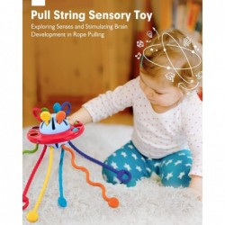 Baby Toys 12-18 Months - Baby Sensory Toys Montessori Toys for 1 Year Old Silicone Pull String Toys Boy Baby Activity Sensory...