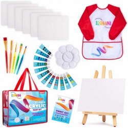 Paint Set for Kids | Premium Art Supplies for Boys & Girls | 27 Piece Acrylic Paint Set Includes Canvas Panels Paint Brushes ...