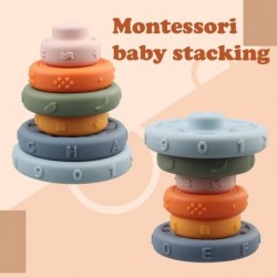 Baby Sensory Stacking Rings - Montessori Educational Developmental Learning Infant Toys - Soft Building Blocks Toddlers - Bab...